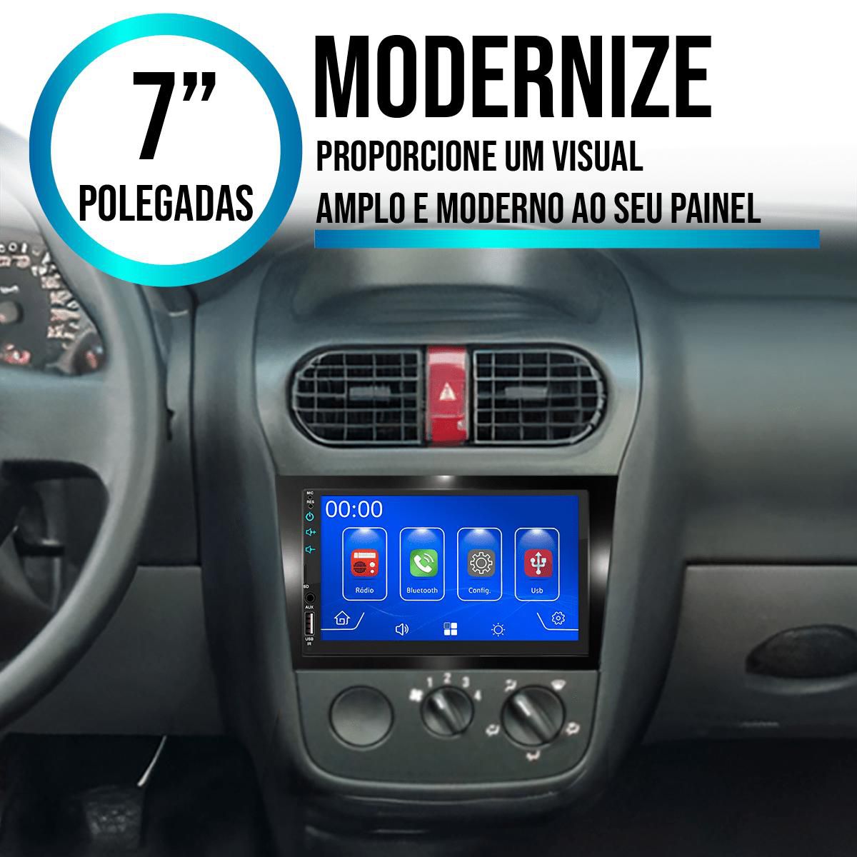 MP5 7 Polegadas CarPlay Android Auto Chevrolet Corsa 2002-2012 Câmera ...
