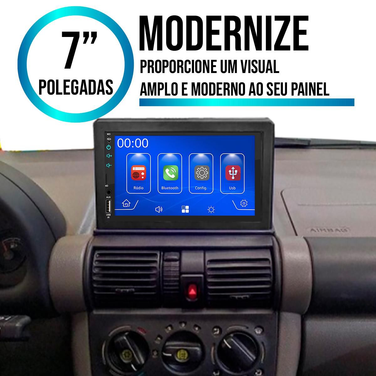 Reprodutor MP5 7" CarPlay Android Auto Chevrolet Corsa 1995-2016 - Ecarshop