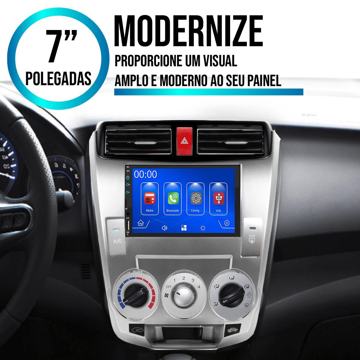 MP5 7 Polegadas CarPlay Android Auto City 2009-2014 + Câmera de re ...