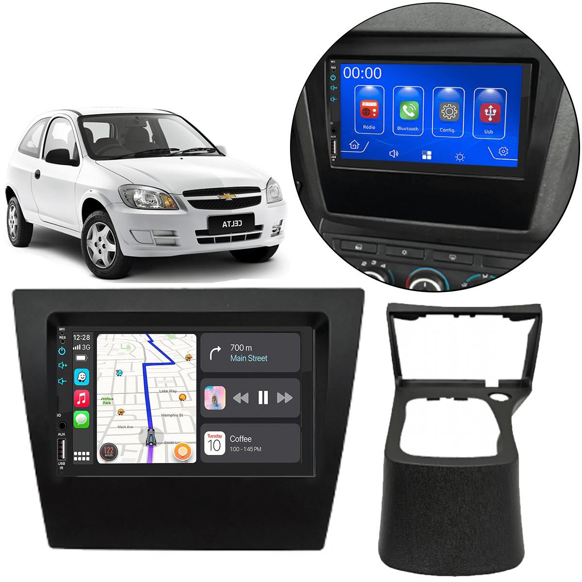 MP5 7 Polegadas CarPlay Android Auto Celta 2006-2016 + Câmera - Ecarshop