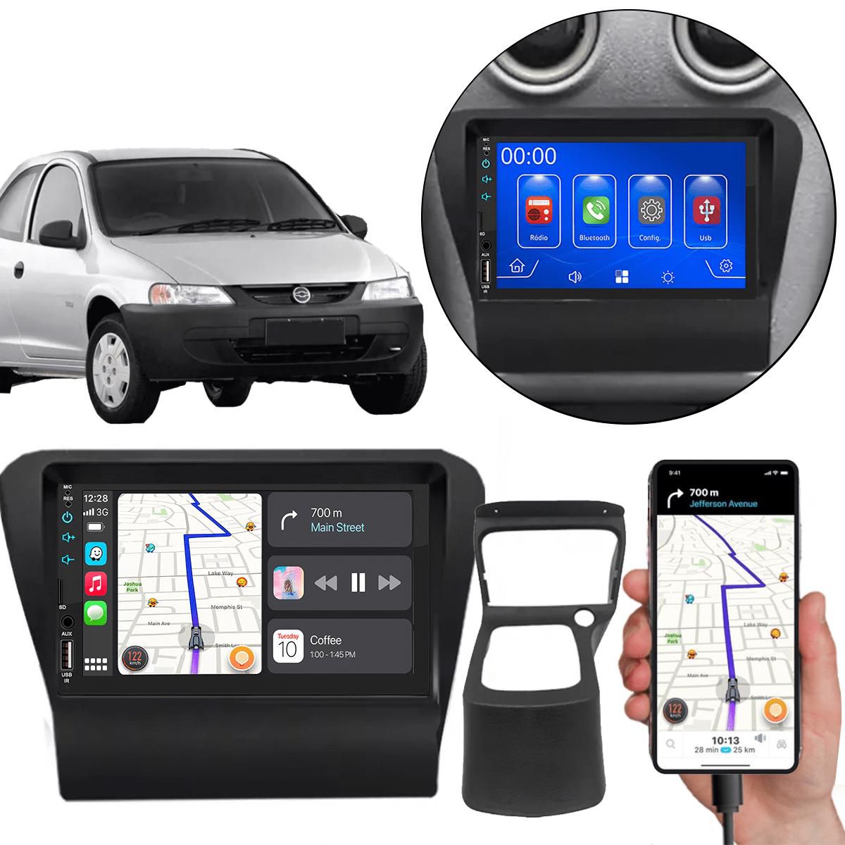 MP5 7 Polegadas CarPlay Android Auto Celta 2000-2005 + Câmera - Ecarshop