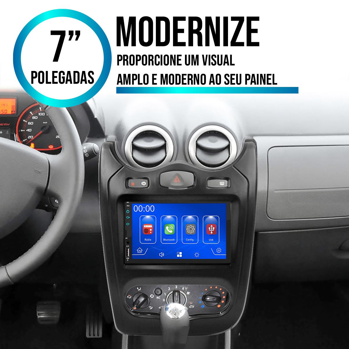 MP5 7" CarPlay Android Auto Renault Sandero Logan 2012-2014 + câmera ...