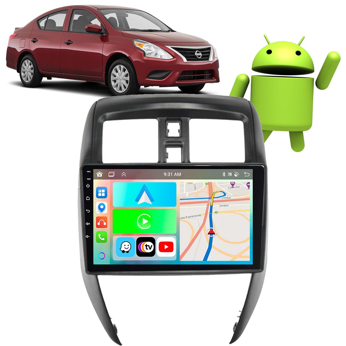 Kit Multimídia Android Nissan Versa 2014-2020 9" CarPlay Android Auto ...