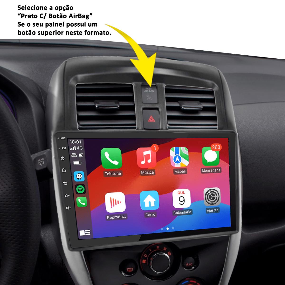 Kit Multimídia Android Nissan Versa 2014-2020 9" CarPlay Android Auto ...