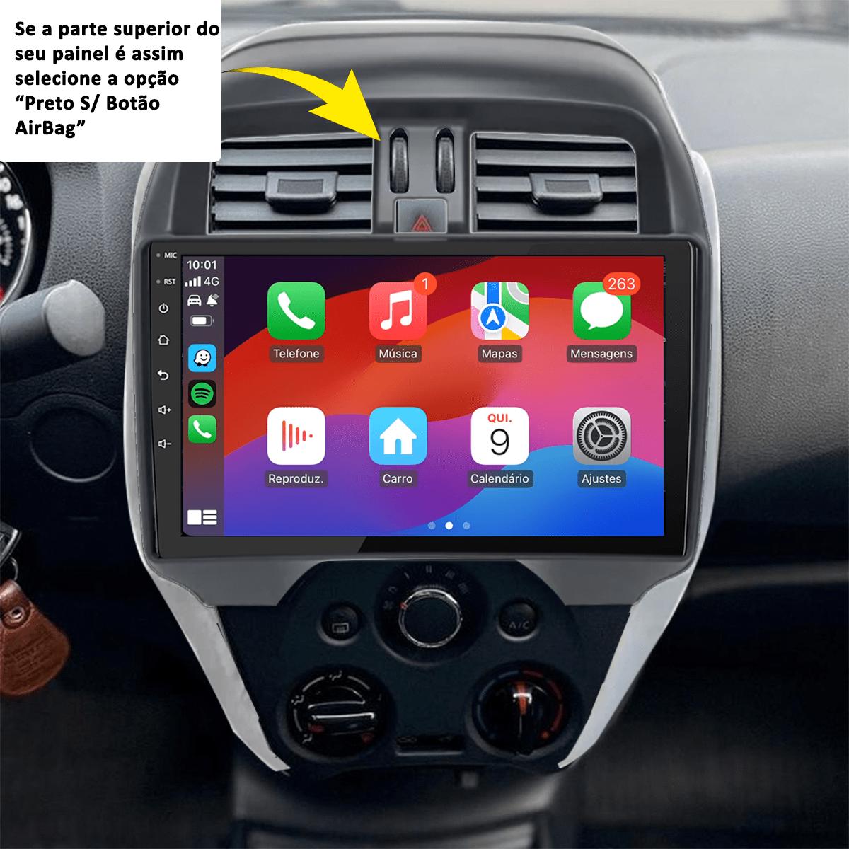 Kit Multimídia Android Nissan Versa 2014-2020 9" CarPlay Android Auto ...