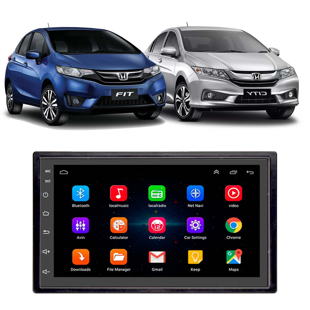 Kit Central Multimídia Android Fit e City 2015-2021 - GPS, WiFi e TV ...