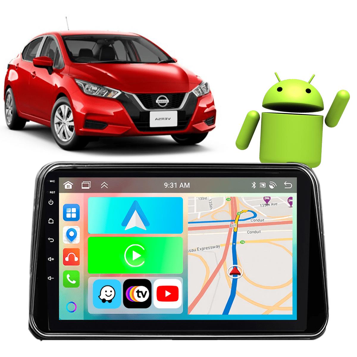 Kit Multimídia Android Auto Apple CarPlay Nissan Versa 2021-2023 - Ecarshop