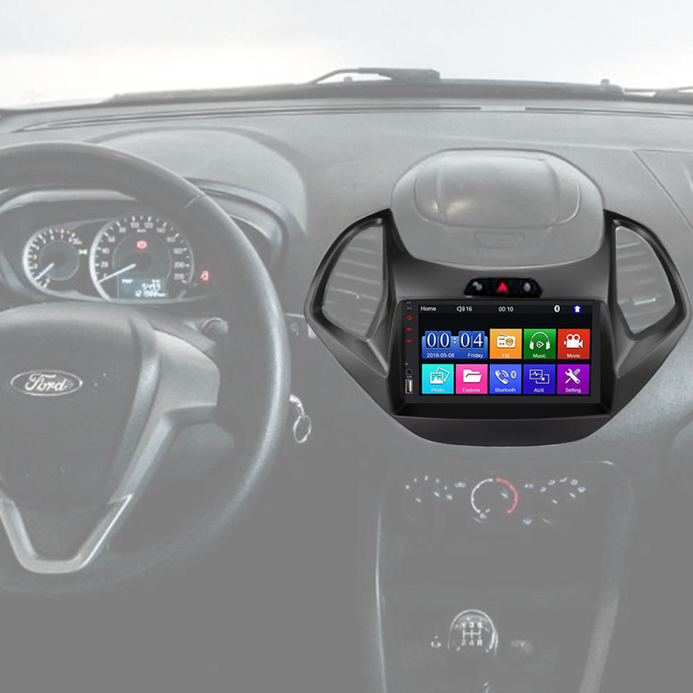 Kit Multimídia MP5 Ford Ka 2015 2016 2017 7" Câmera de Ré 2 Din - Ecarshop