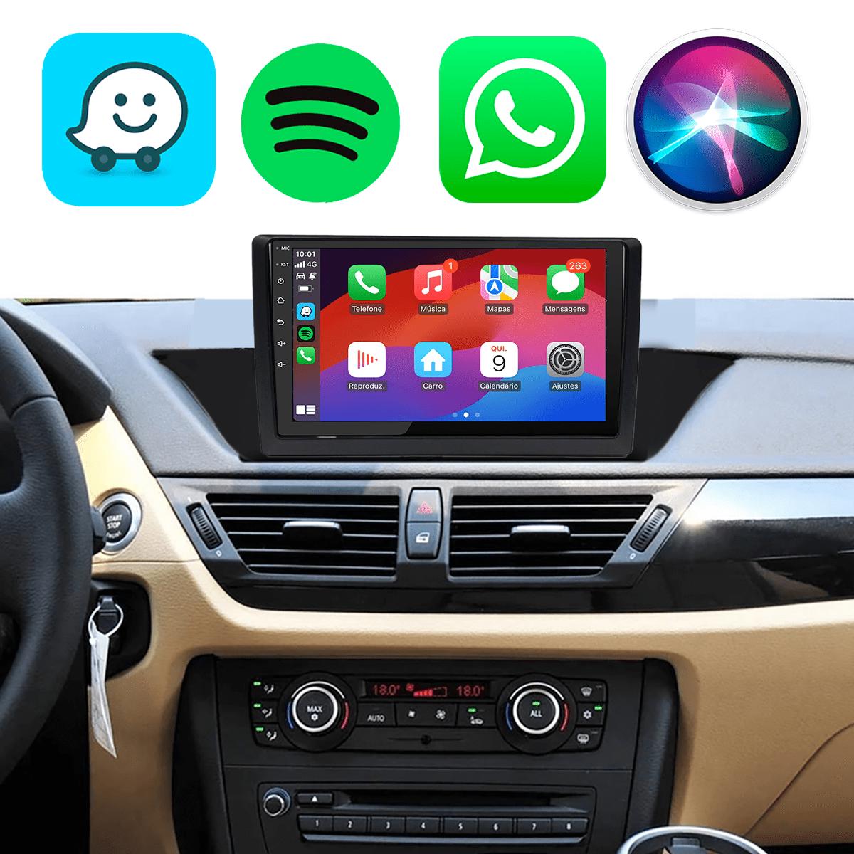 Kit Multimídia Android 9" Polegadas CarPlay BMW X1 2010-2015 - Ecarshop