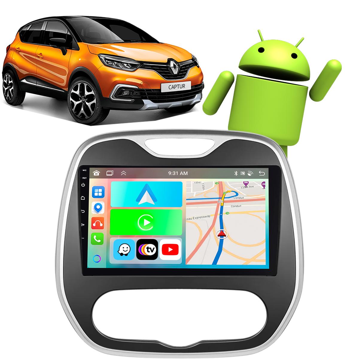 Central Multimídia Android Renault Captur 2017 2018 2022 - Ecarshop
