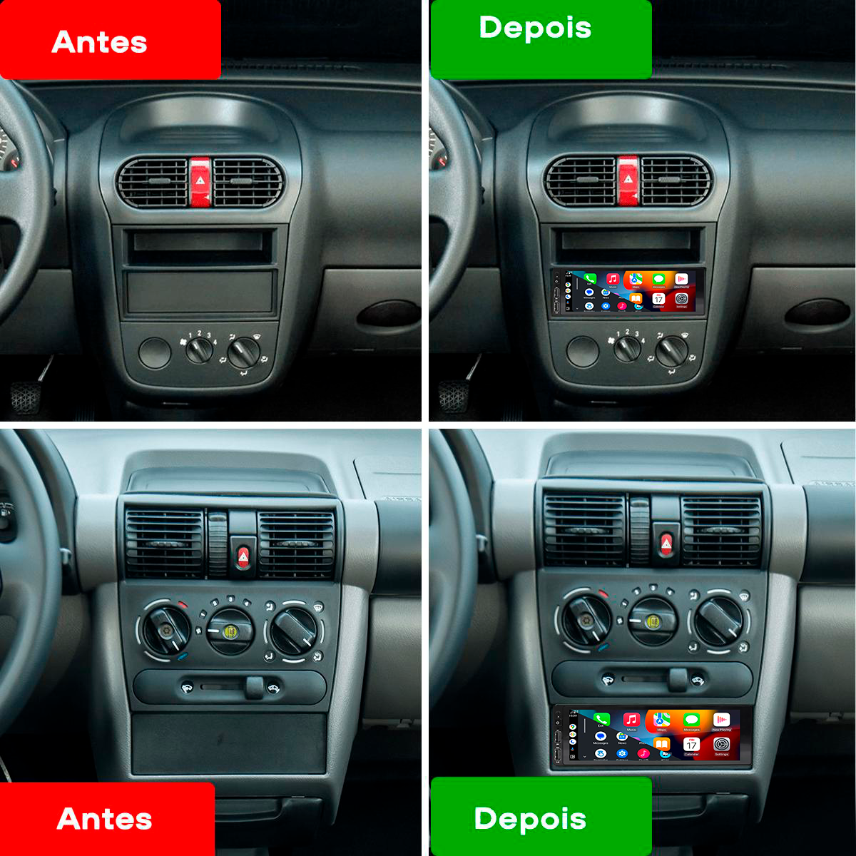 Central Multimídia Android para Corsa 1994-2014 - GPS Bluetooth