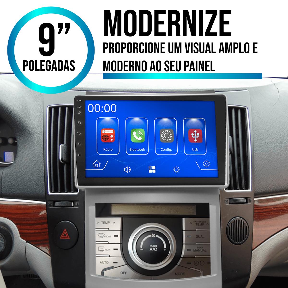 Kit Central Multimídia MP5 Vera Cruz 2007 a 2012 9" Polegadas CarPlay ...