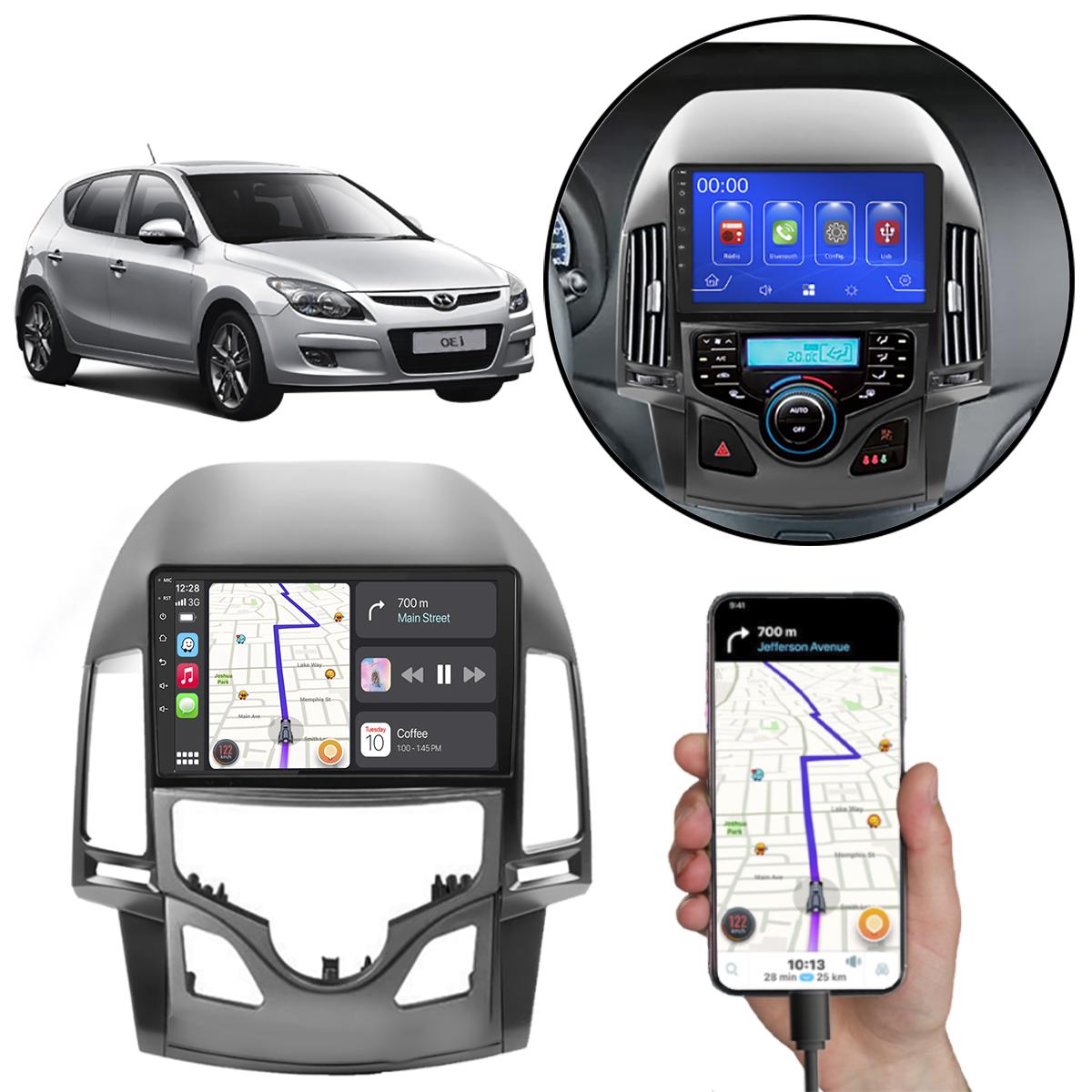 Multimídia 9" CarPlay Android Auto Hyundai I30 2009-2012 - Ecarshop