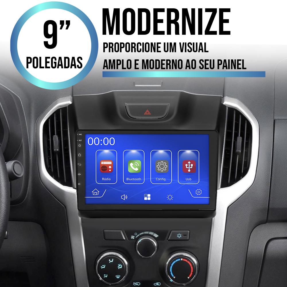 Kit Central Multimídia MP5 9 Polegadas Chevrolet S10 2012-2016 CarPlay ...