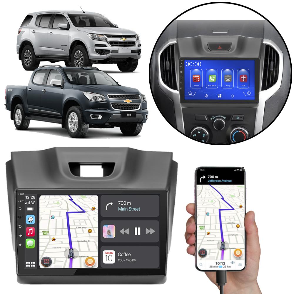 Kit Central Multimídia MP5 9 Polegadas Chevrolet S10 2012-2016 CarPlay ...