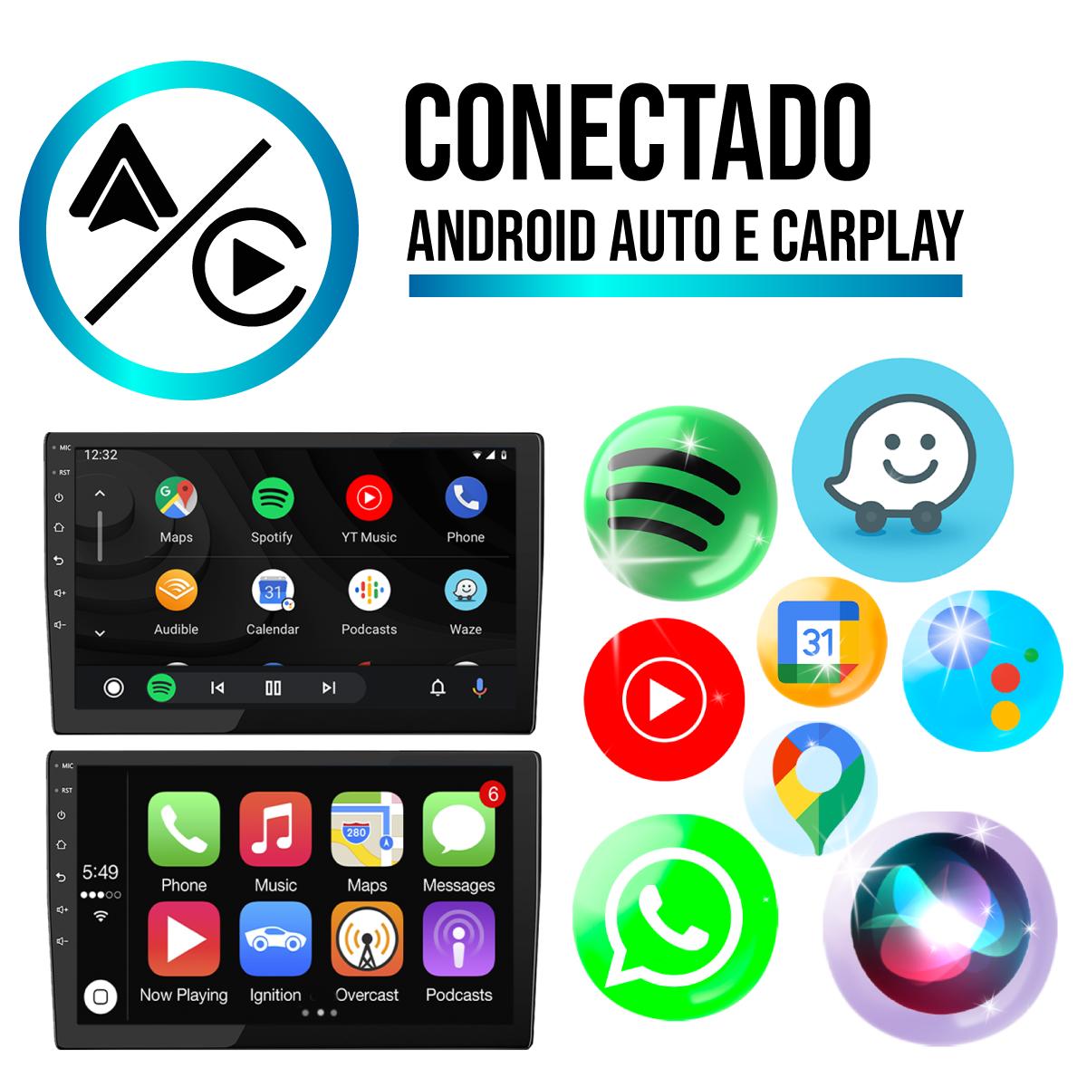Kit Central Multimídia Android Auto CarPlay Ford Ka 2015 2016 2017 ...