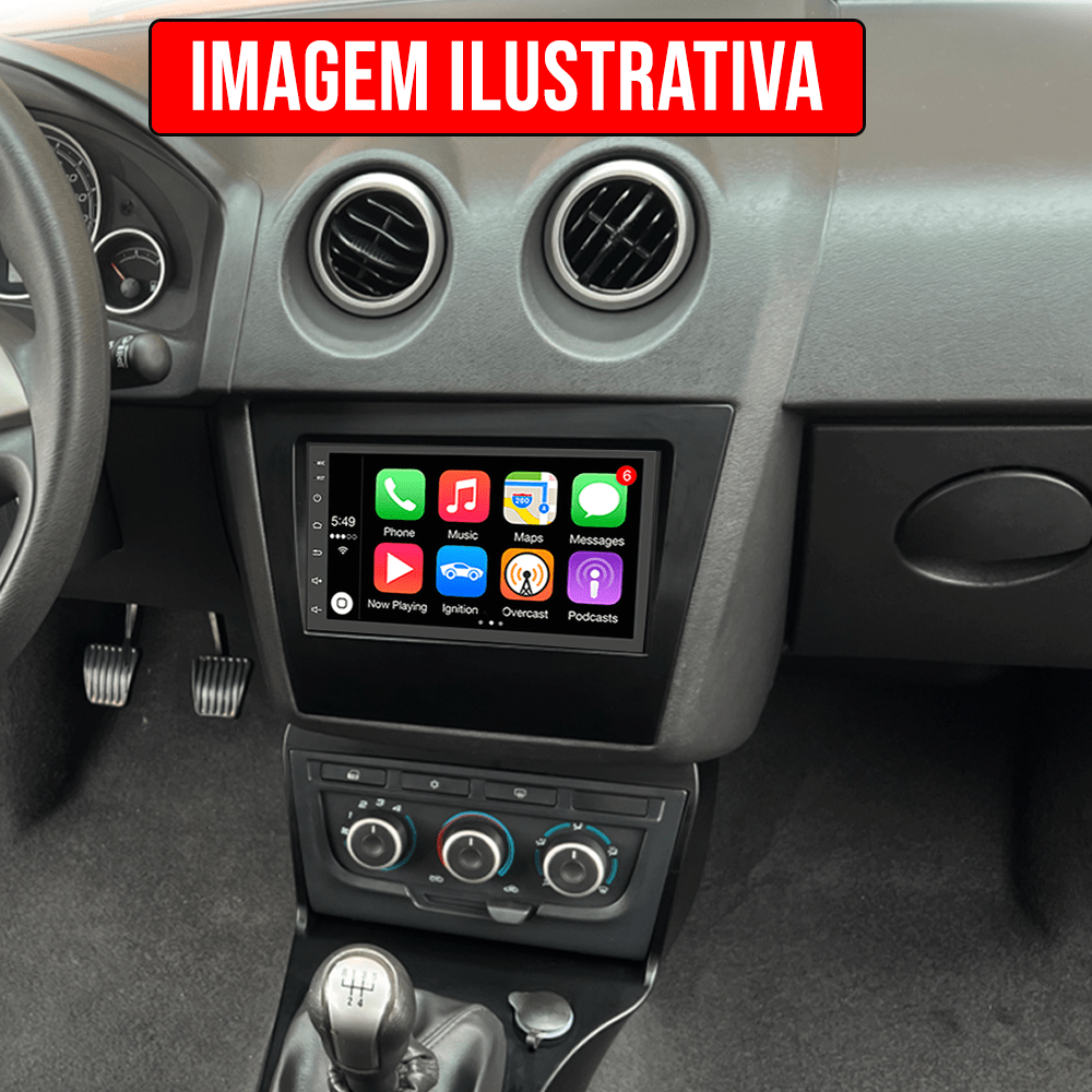 Kit Central Multimídia Android 7" 2-32GB Celta 2006-2016 Carplay - Ecarshop