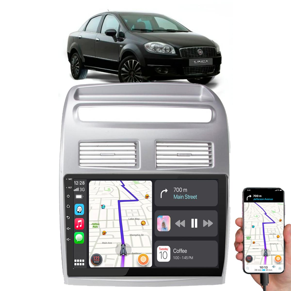 it Central Multimídia CarPlay MP5 9" Fiat Linea 2009 a 2014 - Ecarshop