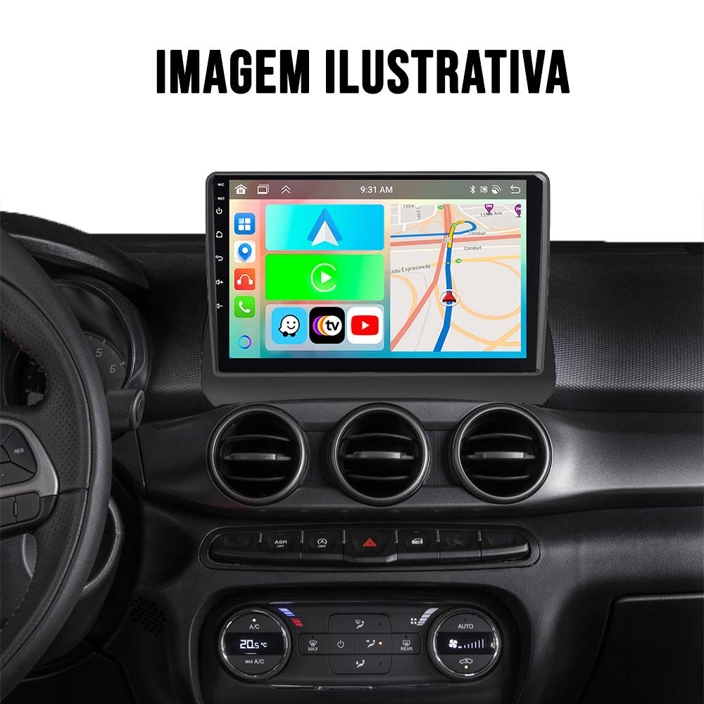 Moldura Painel 2 Din Argo Cronos 2018-2023 para Multimídia - Ecarshop