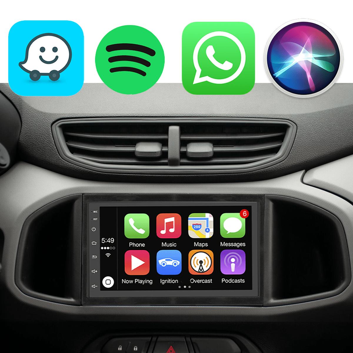Kit Multimídia Android Carplay Onix 13 14 15 16 17 18 19 Gps