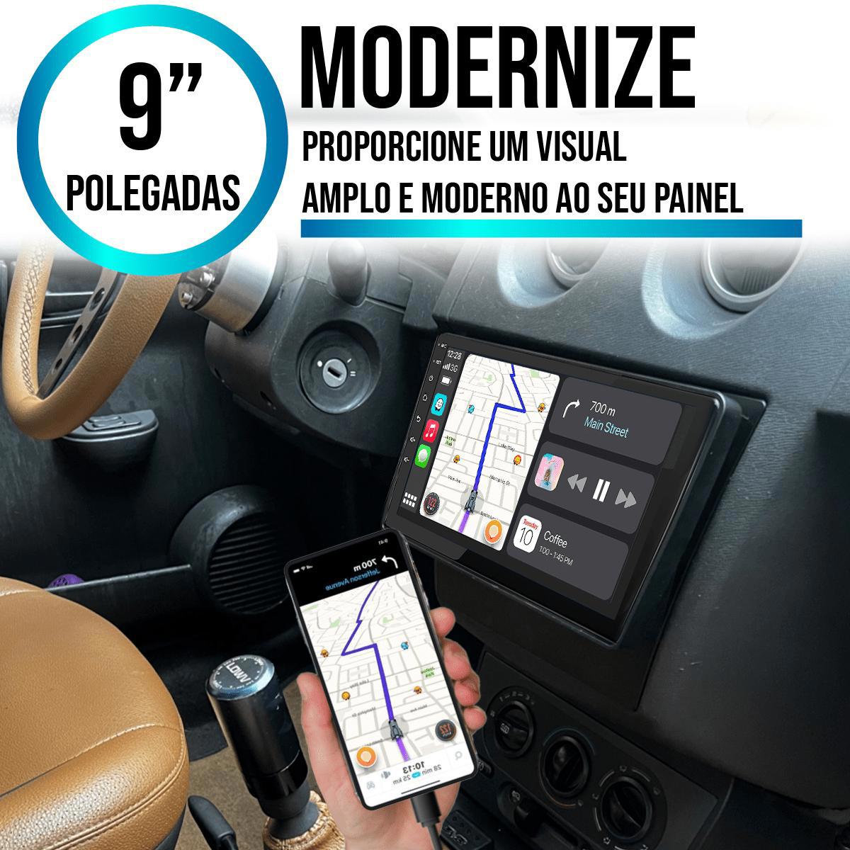 Kit Central Multimídia MP5 9 Polegadas CarPlay Celta 2006 a 2016 - Ecarshop