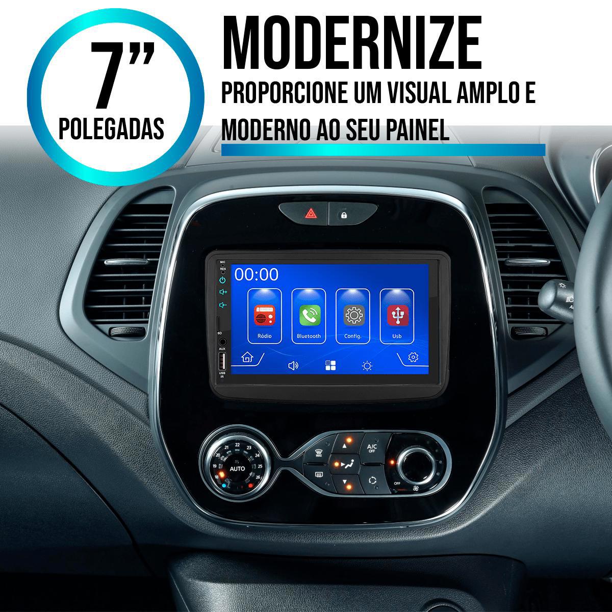Kit Central Multimídia Android Auto CarPlay MP5 Captur 2017 a 2022 ...