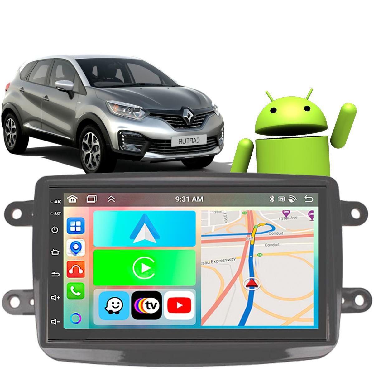 Multimídia Captur 7" CarPlay Android Auto GPS Bluetooth 2GB - Ecarshop