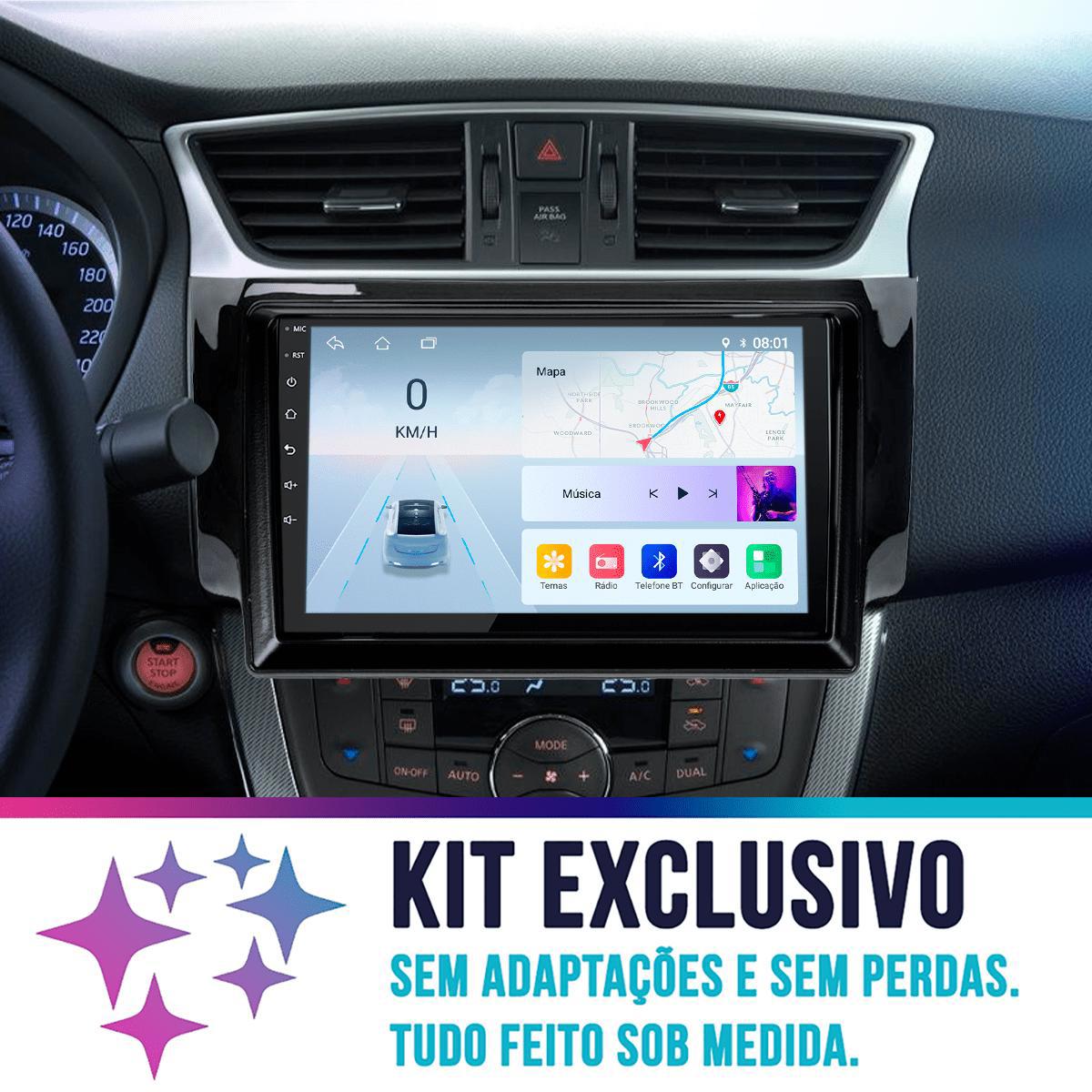 Sentra Mobile Kit Central Multimídia Sentra 2014-2020 CarPlay, Android Auto, GPS ...