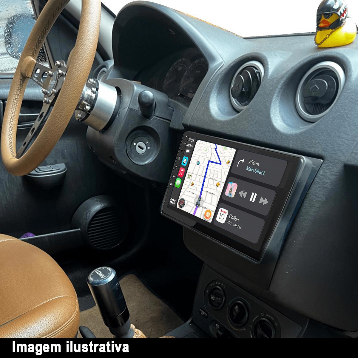 Moldura 9" Celta 2006 a 2016 Painel Multimídia Alta Qualidade - Ecarshop