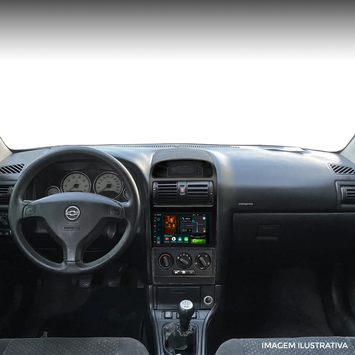 Central Multimídia Astra 1998 a 2012 CarPlay Android Auto - Ecarshop