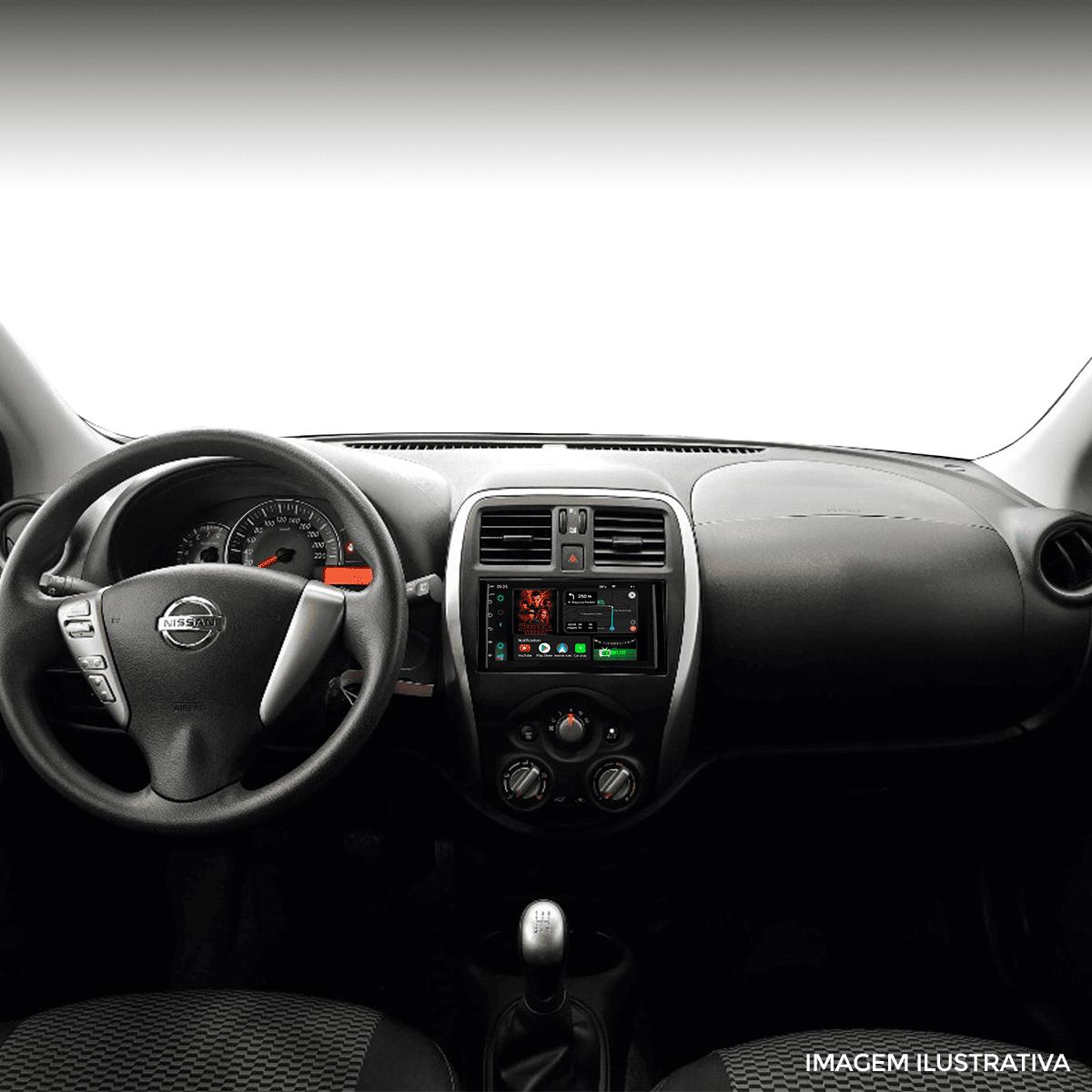 Central Multimídia March Versa 2014 a 2020 CarPlay Android Auto - Ecarshop