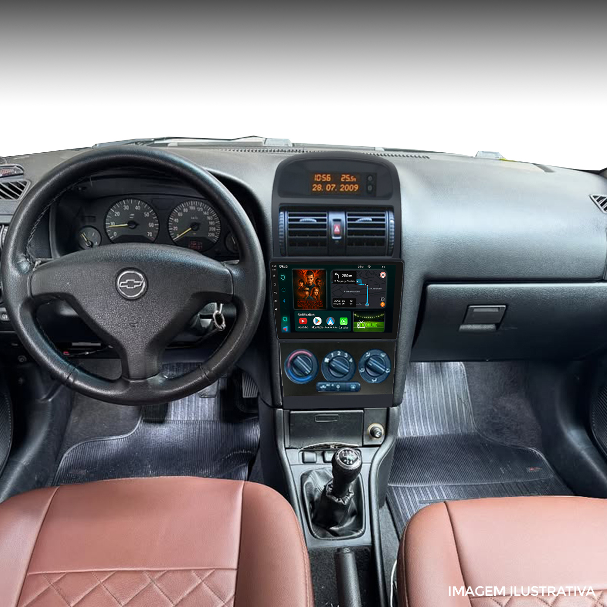 Kit Multimídia Astra 1998 a 2012 9” CarPlay Android Auto - Ecarshop