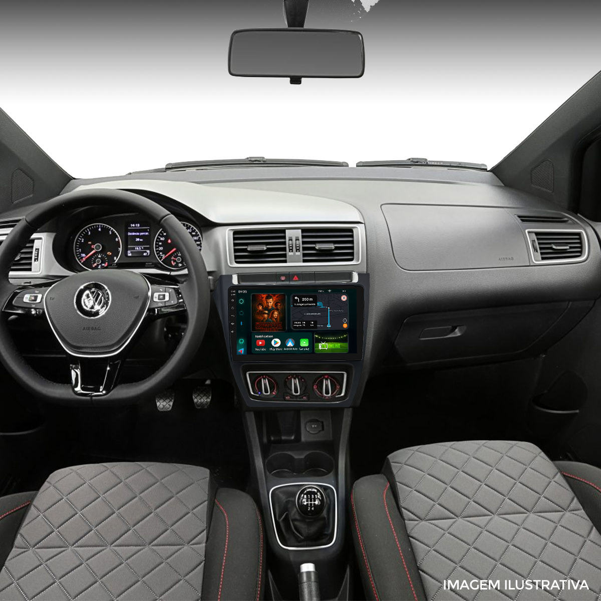 Kit Multimídia 9p Fox 2014 a 2022 CarPlay Android Auto - Ecarshop