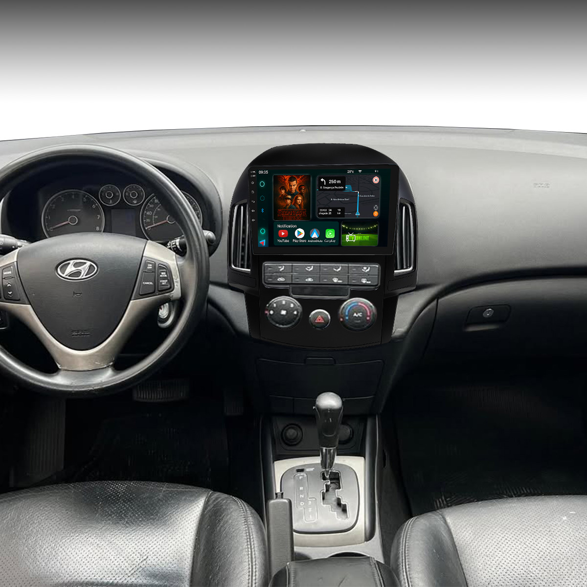 Kit Multimidia Android 4+64GB 9p I30 09-12 Carplay + Maps - Ecarshop