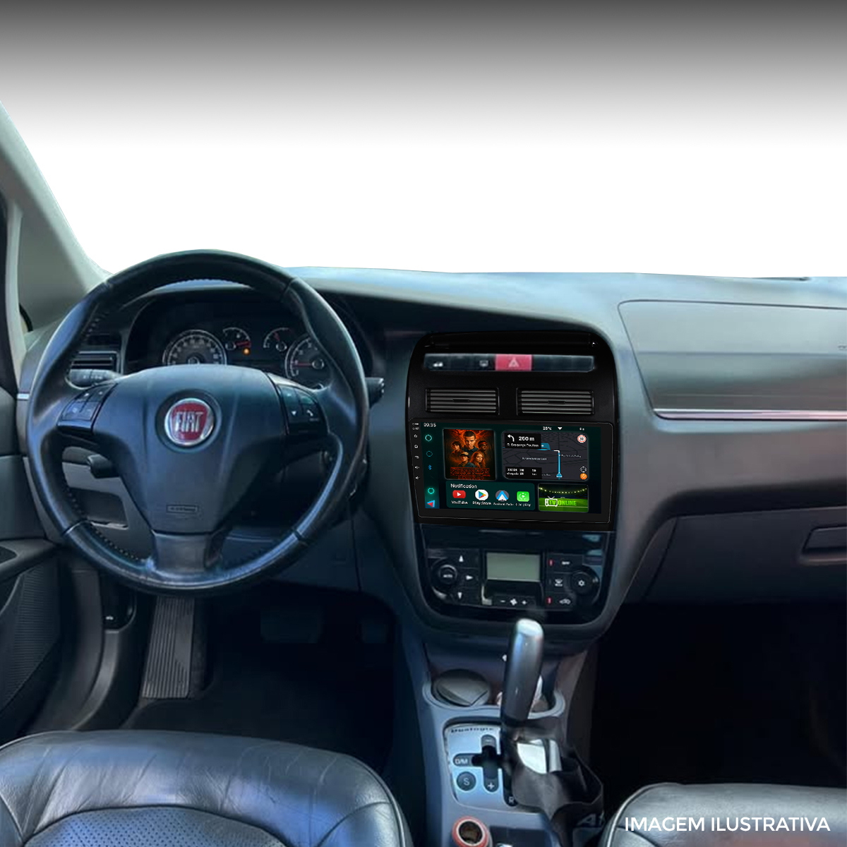 Kit Multimídia 9” Linea 2009 a 2014 CarPlay Android Auto - Ecarshop