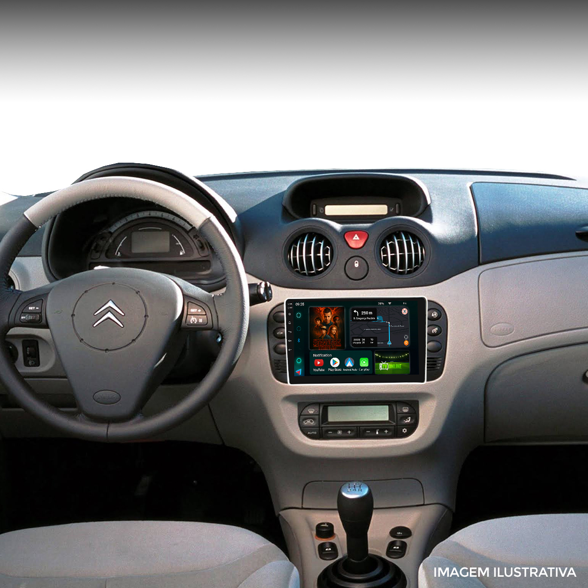 Kit Multimídia Peugeot 307 Citroen C3 9” Android Auto - Ecarshop