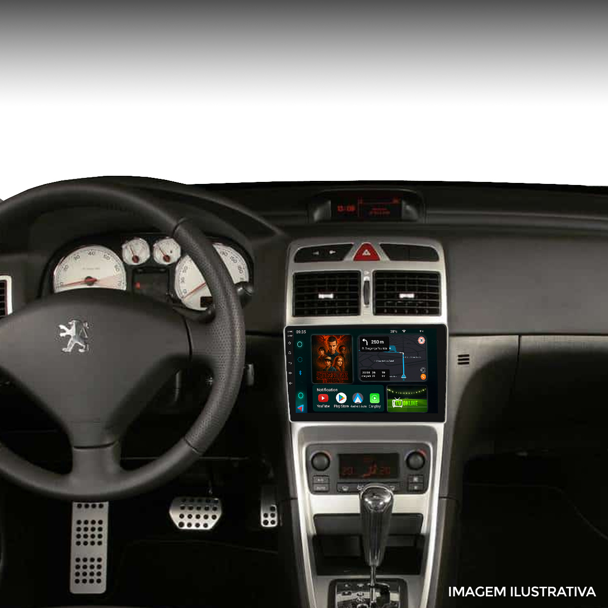 Kit Multimídia Peugeot 307 Citroen C3 9” Android Auto - Ecarshop