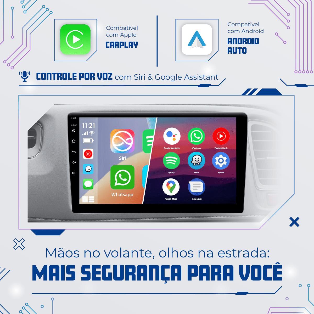 Kit Multimídia Vera Cruz 2007 a 2012 9” CarPlay Android - Ecarshop