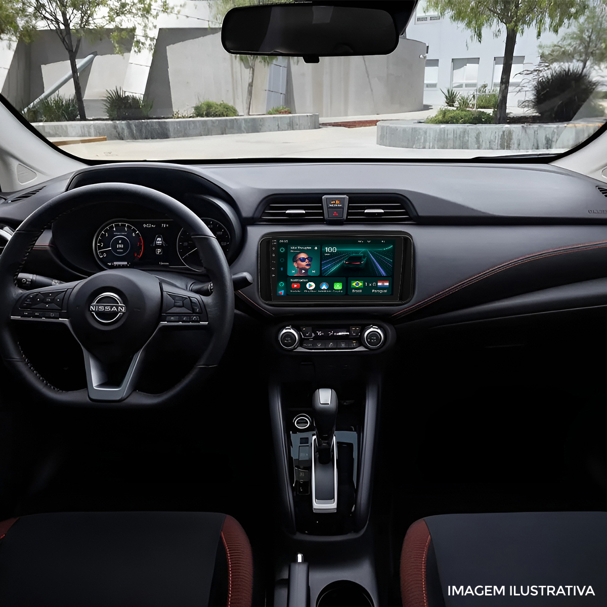 Kit Multimídia Versa 2021 a 2023 9” CarPlay Android - Ecarshop
