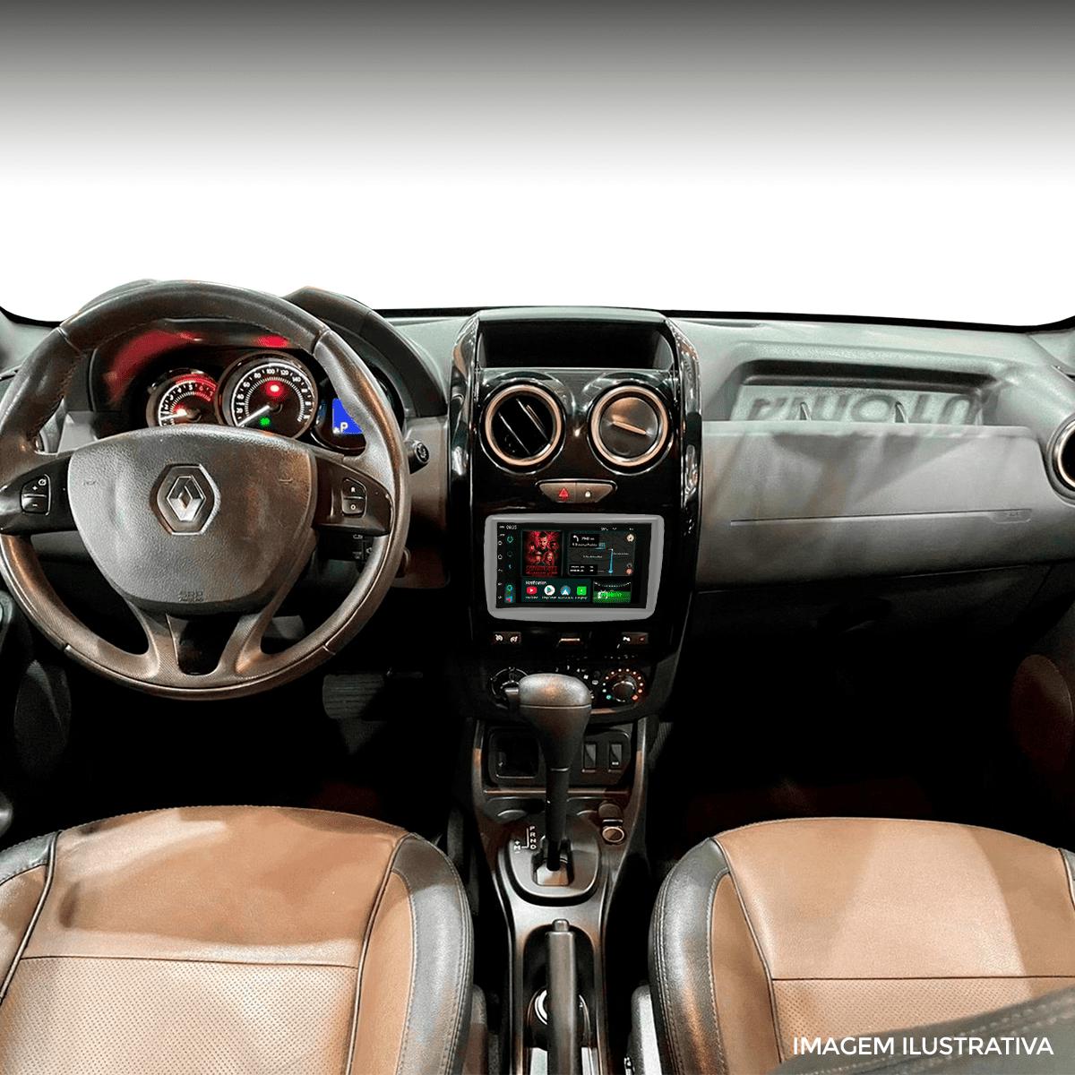 Central Multimídia Captur 7” CarPlay Android Auto GPS - Ecarshop