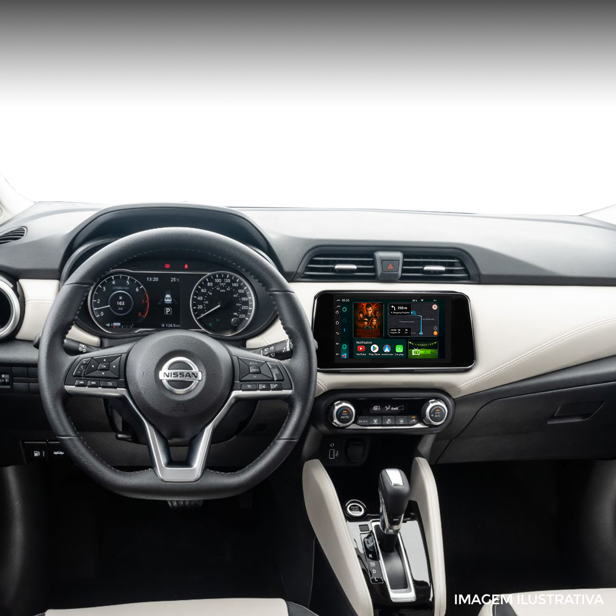 Central Multimídia Versa 7” CarPlay Android Auto GPS - Ecarshop