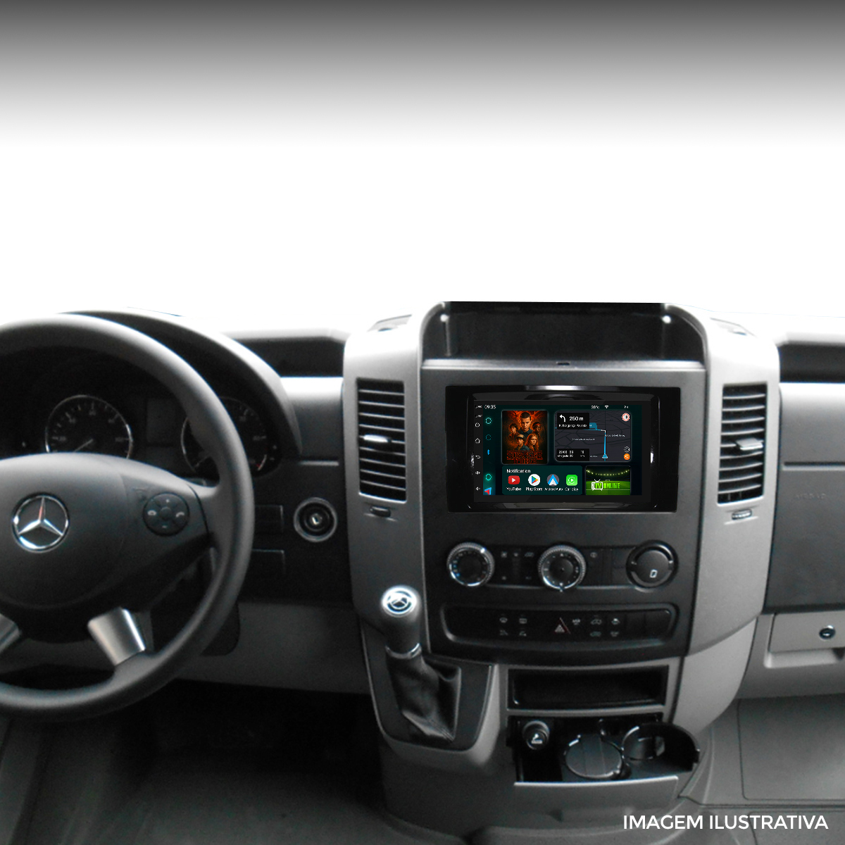 Central Multimídia Sprinter 7” CarPlay Android Auto GPS - Ecarshop