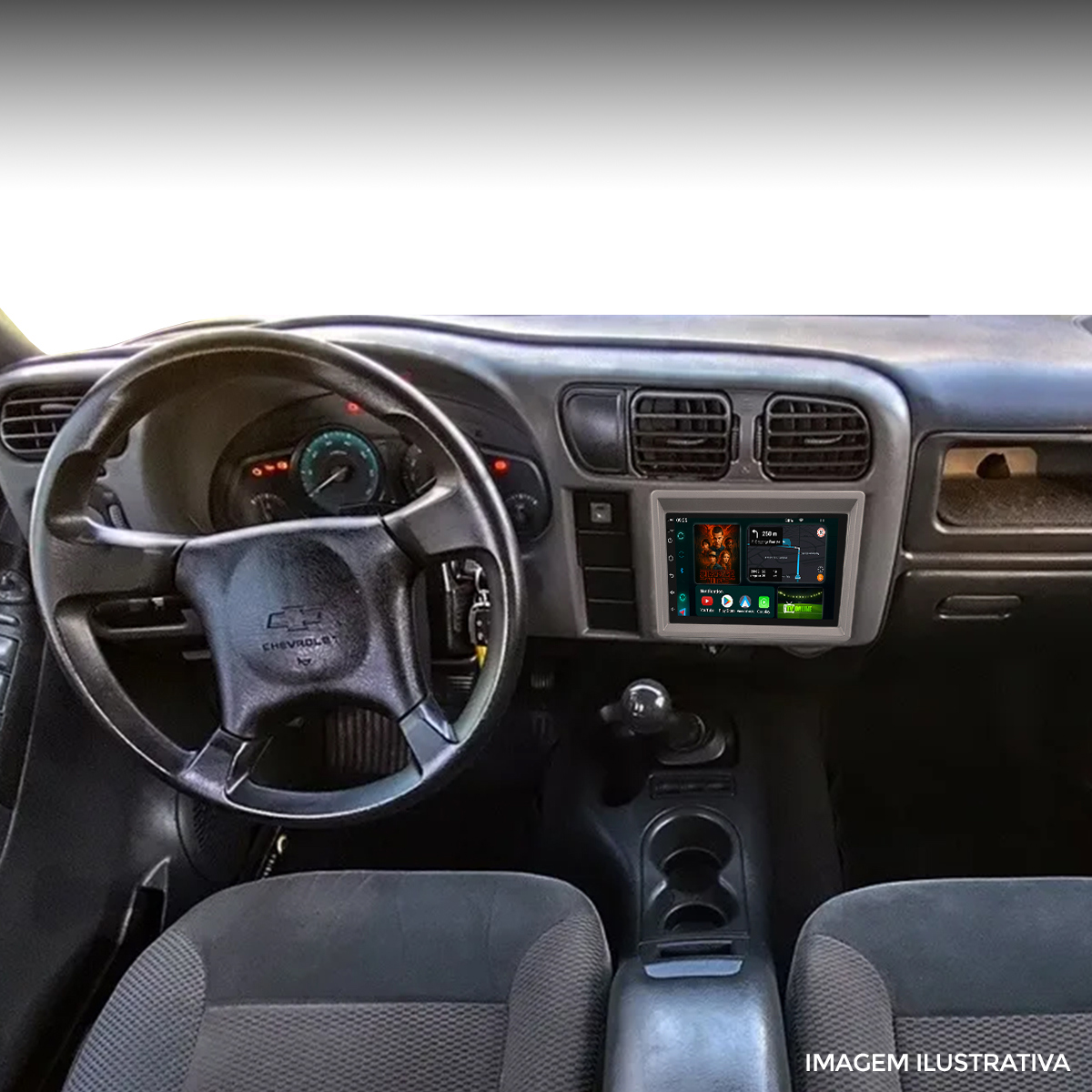 Central Multimídia S10 1995 a 2000 CarPlay Android GPS - Ecarshop
