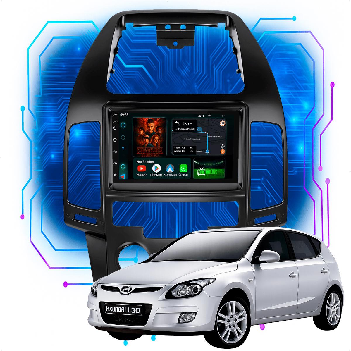 Central Multimídia 7” i30 2009 a 2012 CarPlay Android Auto GPS - Ecarshop