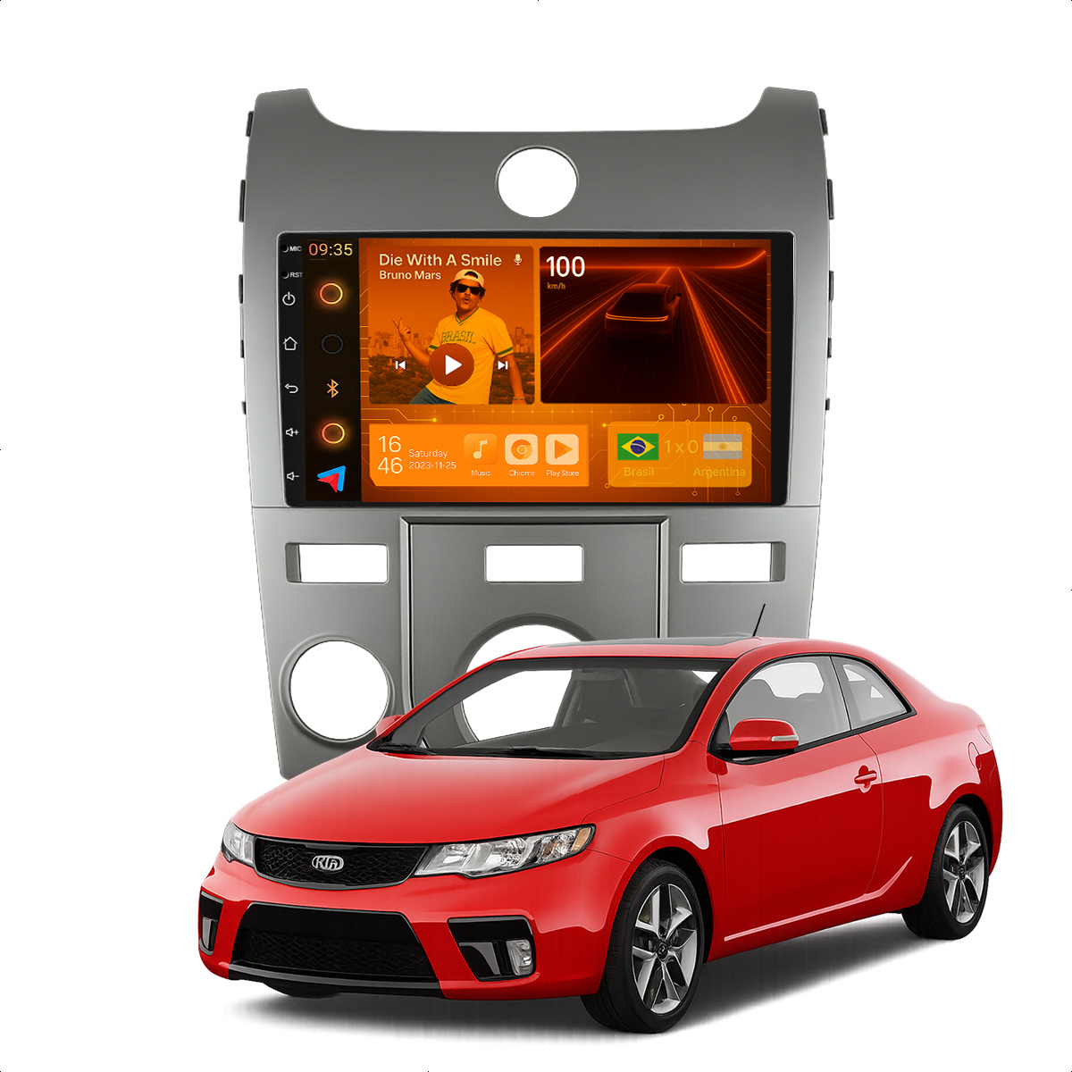 Central Multimídia Cerato 2009 a 2013 CarPlay Android Auto 7” GPS ...