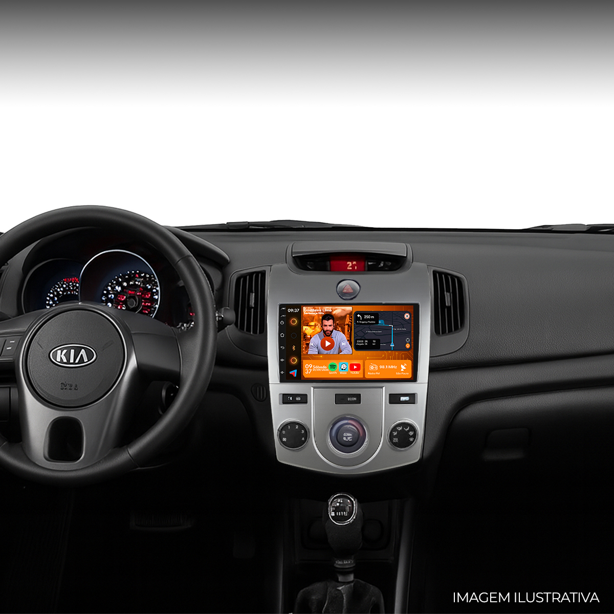 Central Multimídia Cerato 2009 a 2013 CarPlay Android Auto 7” GPS ...