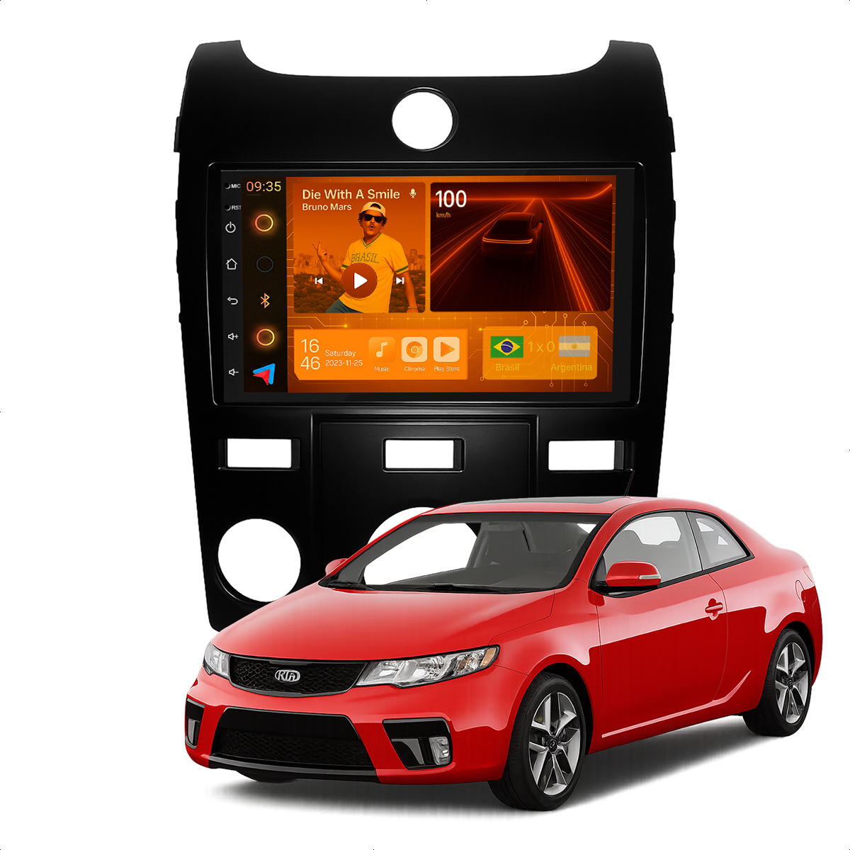 Central Multimídia Cerato 2009 a 2013 CarPlay Android Auto 7” GPS ...
