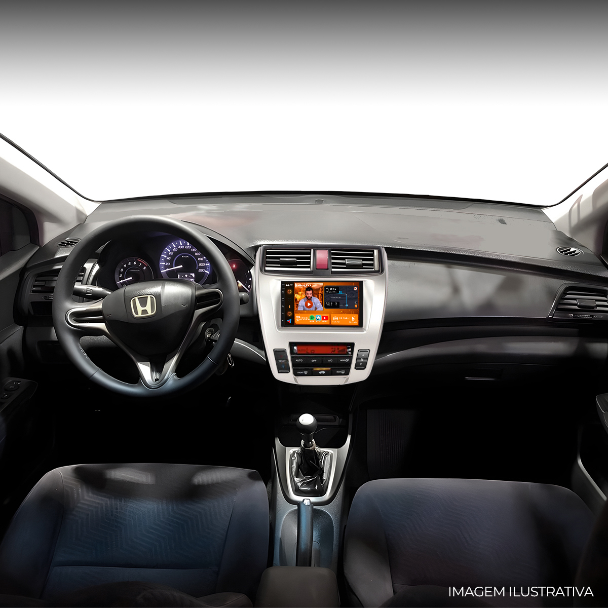 Central Multimídia City 2009 a 2014 CarPlay Android Auto 7” GPS - Ecarshop