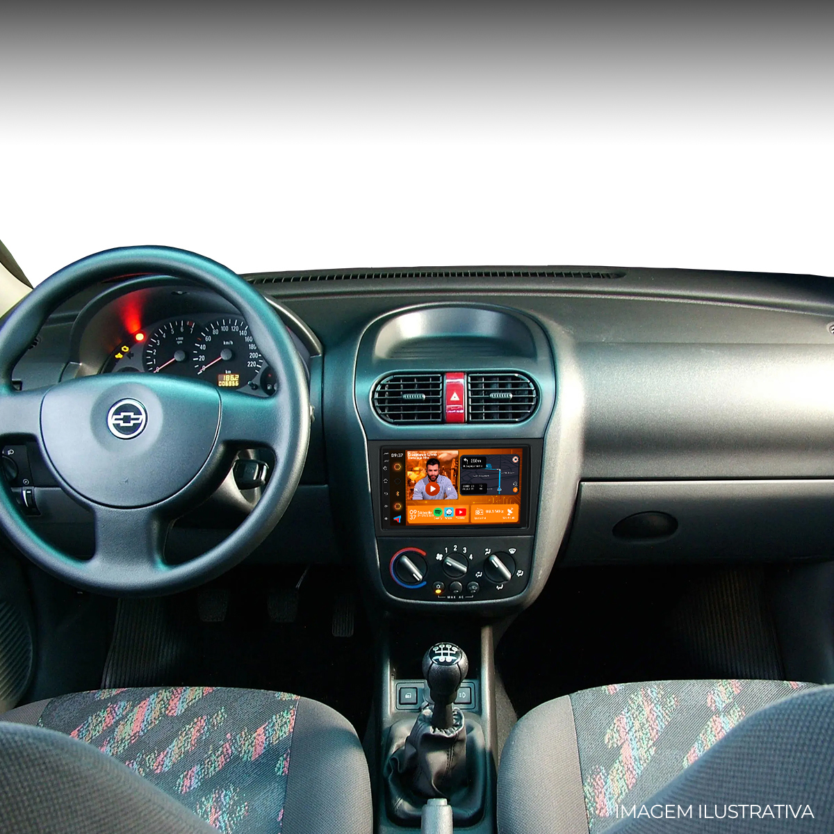 Central Multimídia Corsa 1995 a 2016 CarPlay Android Auto 7” GPS - Ecarshop