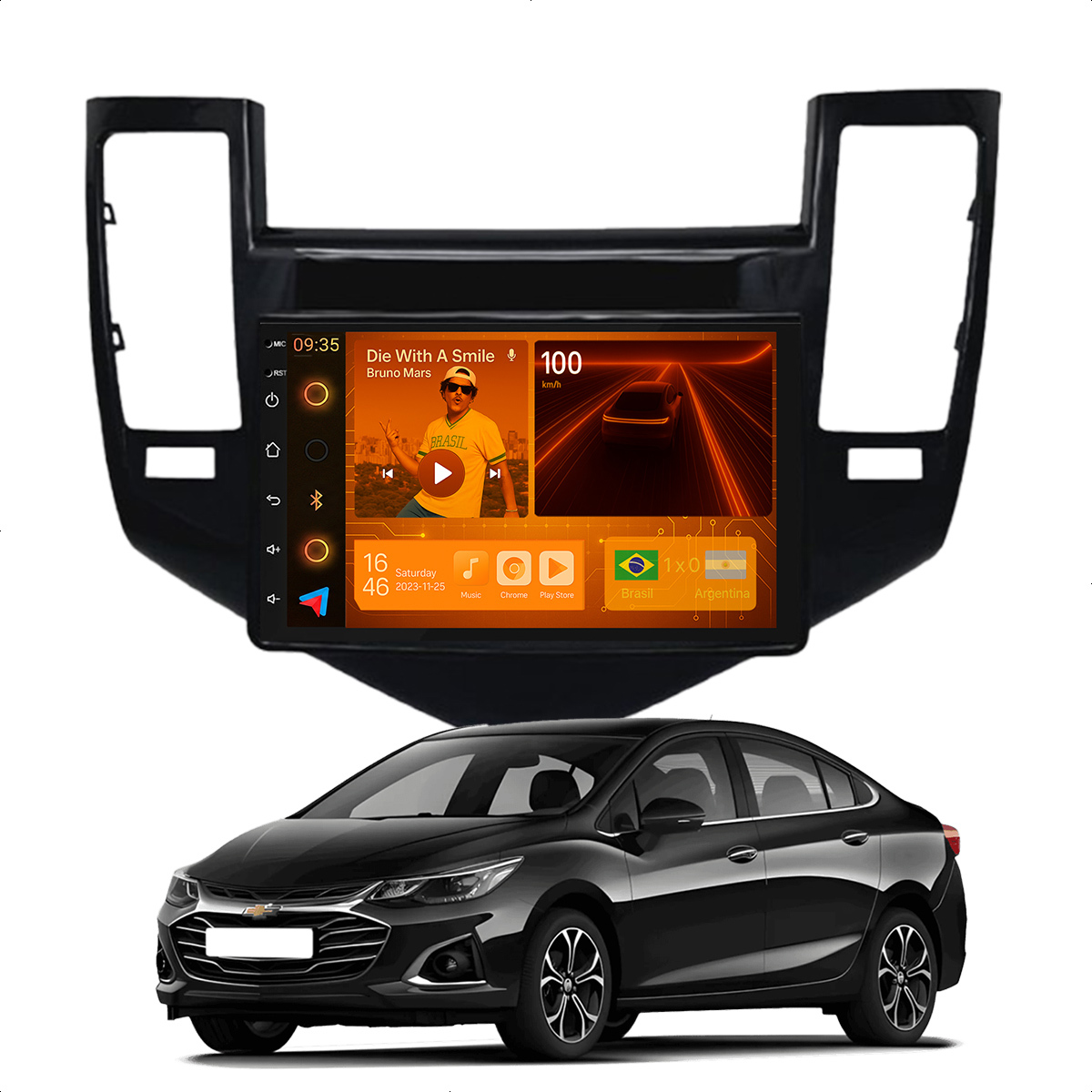 Central Multimídia Cruze 2011 a 2016 CarPlay Android Auto 7” GPS - Ecarshop